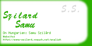 szilard samu business card