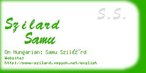 szilard samu business card